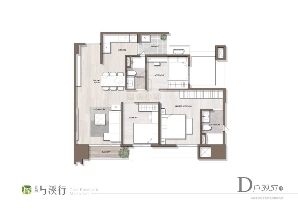 青園与溪行平面圖